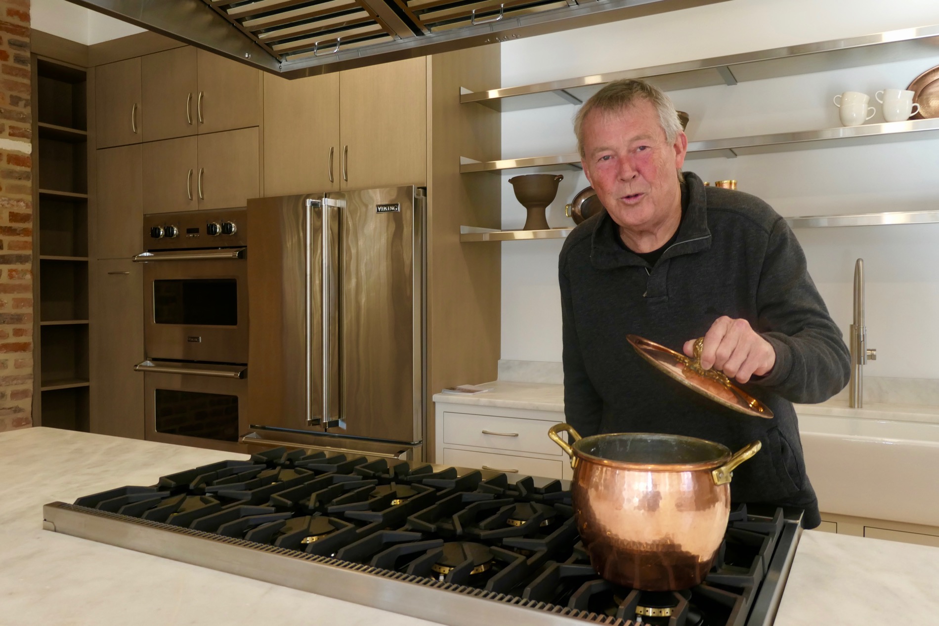 Rory Veevers-Carter in Julia Child's kitchen