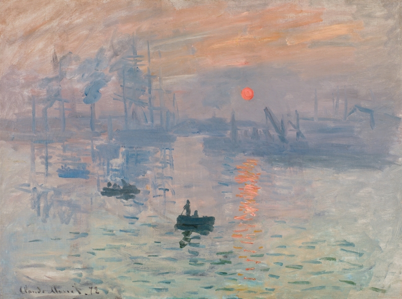 Claude Monet, Impression, Sunrise, 1872, oil on canvas, Musée Marmottan Monet, Paris, gift of Eugène and Victorine Donop de Monchy, 1940. Inv. 4014  