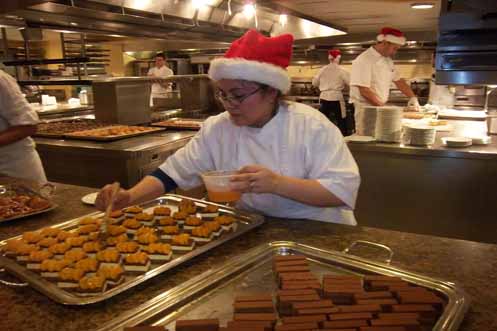 Pastry Chefs prepare desserts in Citronelle's kitchen