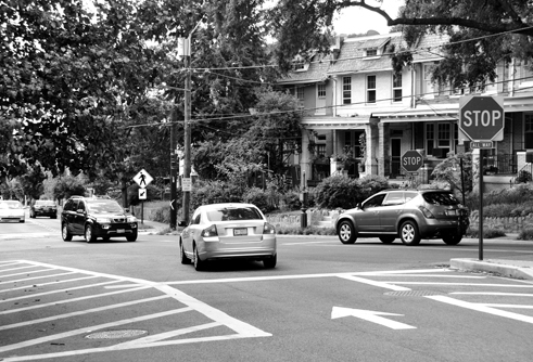 The construction work will transform the confusing intersection and aims to calm traffic.