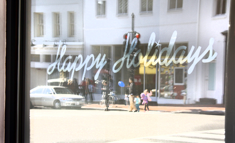 Georgetown&#039;s Zara spreading holiday cheer with its window designs.