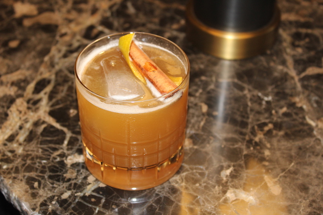 A Bourbon Pumpkin Cocktail