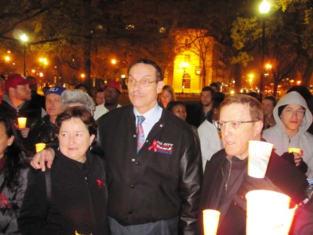 BB Otero (Deputy Mayor), Mayor Vincent Gray, Dr. Saul Levin (Director Department of Health)