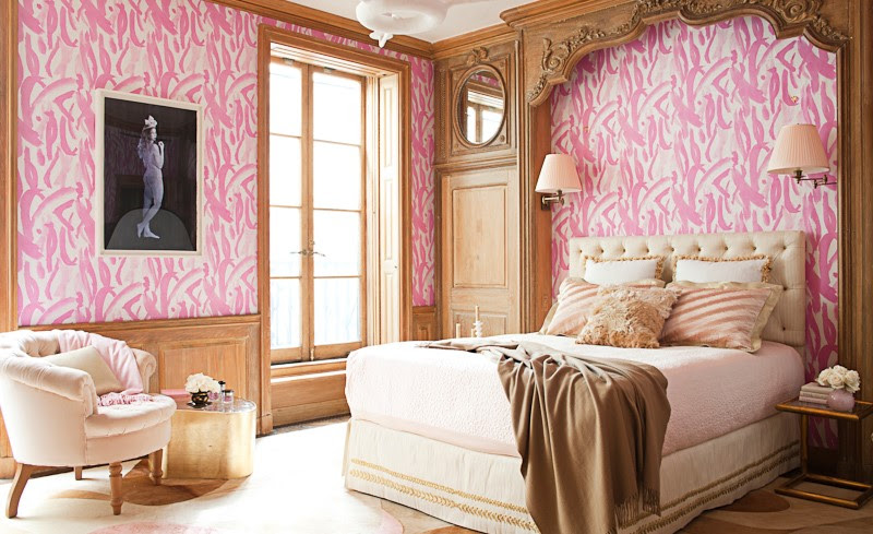Positano - Pink Lemonade wallpaper &amp; room by Amanda Nisbet Design