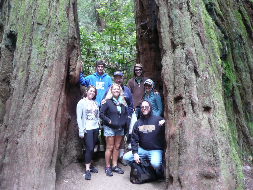 Ann and her family at Muir Woods