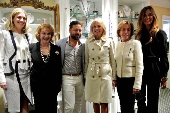 Ashley Taylor, Ann Hand, Alvin Valley, Dr. Jill Biden, Valerie Biden Owens and model Kelly Bensimon