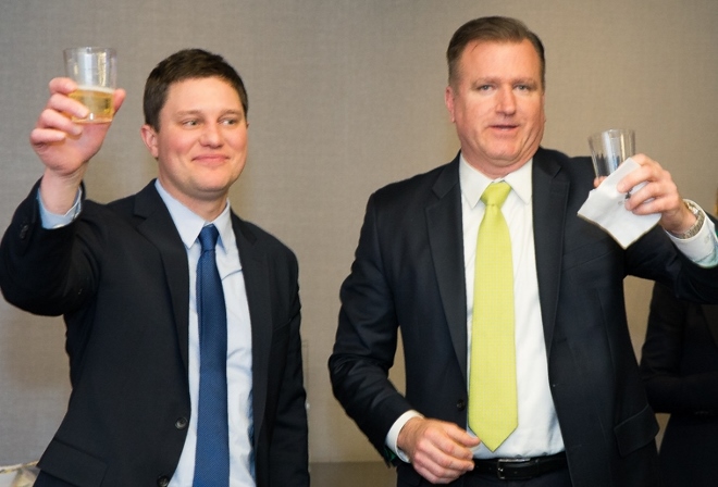 Beasley partners Trent Heminger (left) &amp; Jim Bell