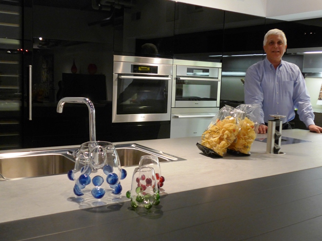 Ezio Mattiace in ArcLinea kitchen at Arte Modus LLC