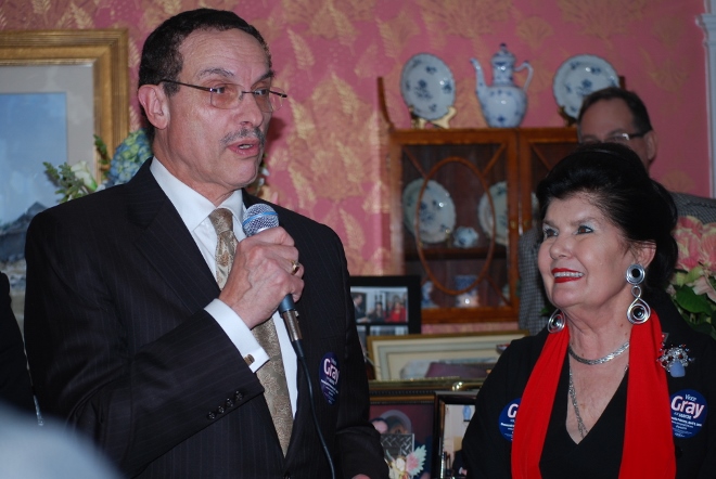 Mayor Gray With A Campaign Co-chair Judith Terra