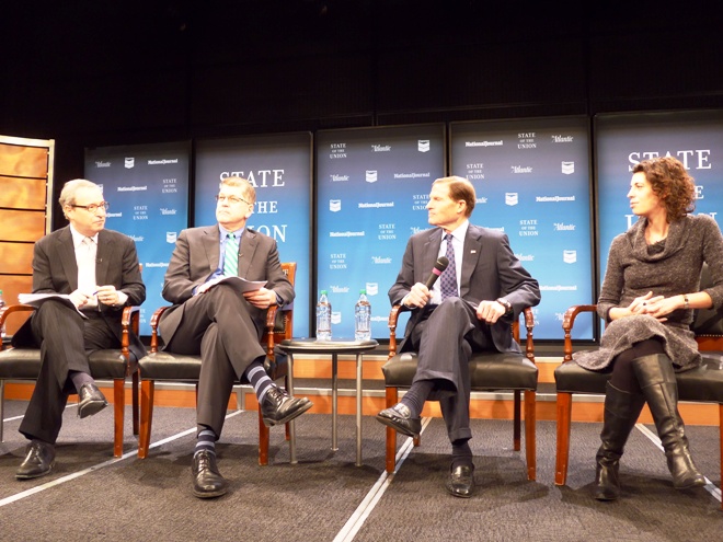 Ronald Brownstein, Steve Clemons, Richard Blumenthal, Molly Ball