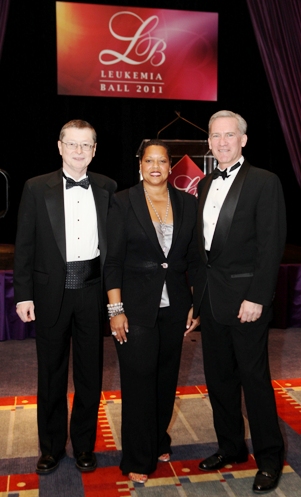James H. Davis, Gabrielle Urquhart, and Robin Lineberger at 2011 Leukemia Ball