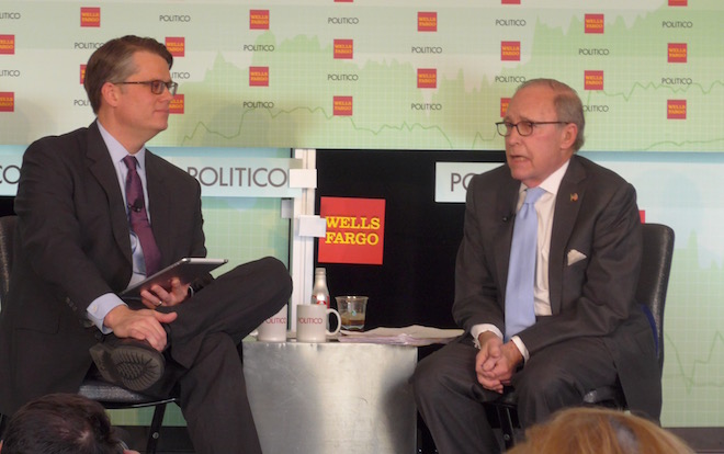 POLITICO Morning Money&#039;s Ben White interviews Trump Whisperer and potential appointee Larry Kudlow