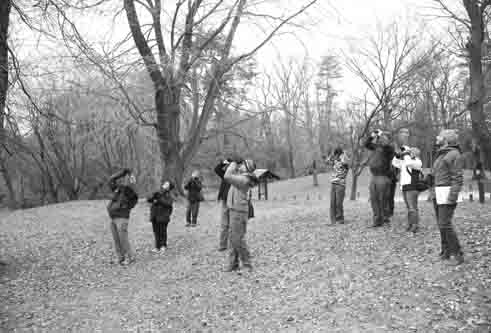 The volunteer bird-watchers took to Battery Kemble Park on Dec. 20 to track the local avian population.