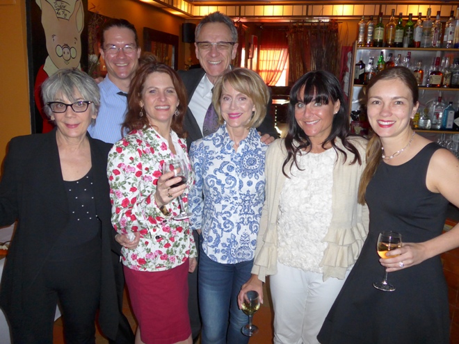 Bonni Braverman, Zena Pollin, Katherine Tallmadge, Jennifer Altemus, Ada Polla, Jay and Cyrille from Bistrot Lepic