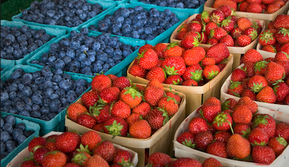 Blueberries and Strawberries