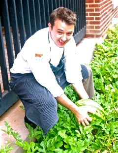 Bourbon Steak&#039;s Executive Chef, Adam Sobel, even grows watermelons in his garden behind the Four Seasons.