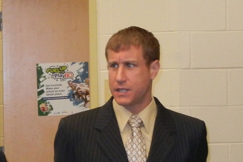 ABC Chairman Charles Brodsky at a community meeting in March