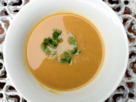 Butternut Squash Soup with Curry and Ginger