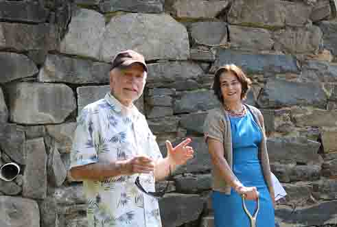 Activist Howard Bray and Ward 3 Council member Mary Cheh mark the start of construction Monday on a long-sought traffic signal.