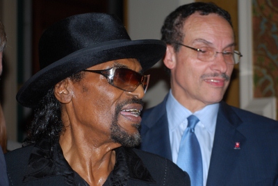 Chuck Brown and Mayor Gray