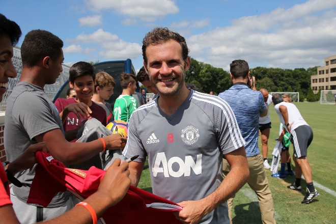 Kids seeking Manchester autographs