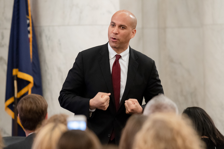 Sen. Cory Booker (D-NJ) addresses the CARE National Conference in the U.S. Senate