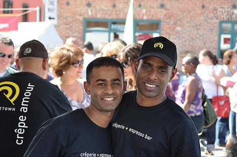 Sri (left) at Taste of Georgetown 2010