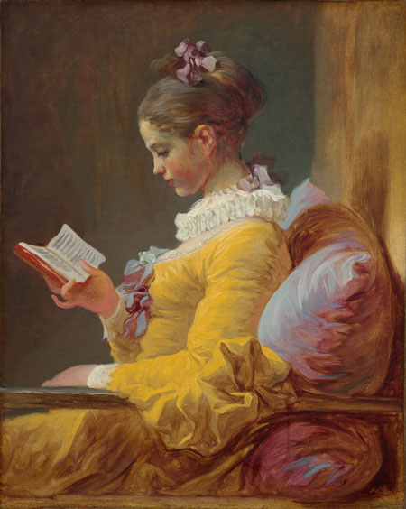 Jean Honoré Fragonard, Young Girl Reading, c. 1769, oil on canvas