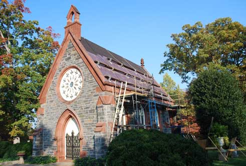 Replacing the roof on the 1853 chapel cost more than $200,000.