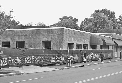 Tenants like Einstein Bros. Bagels have left the site to allow work.