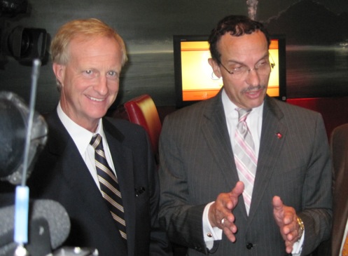 Councilmember Jack Evans with then Mayor-elect Vincent Gray in Georgetown last September