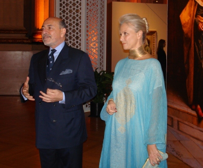 Mr. and Mrs. Shafik Gabr greeting guests