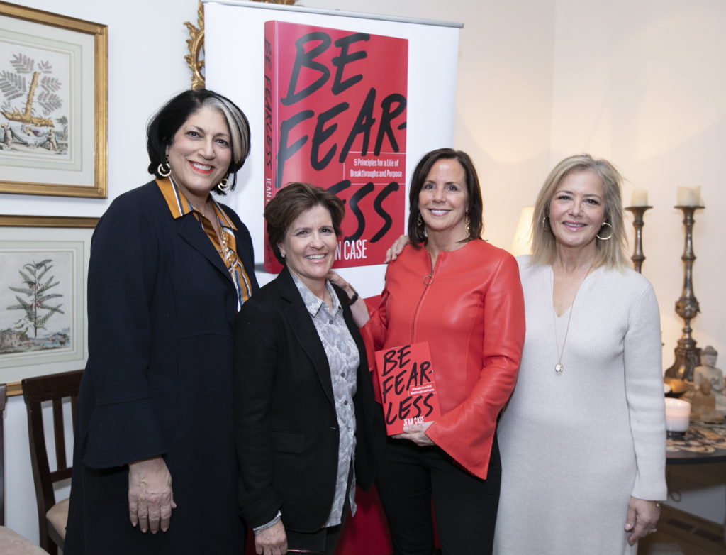 Co-hosts Tammy Haddad, Kara Swisher and Hilary Rosen (right) with Jean Case