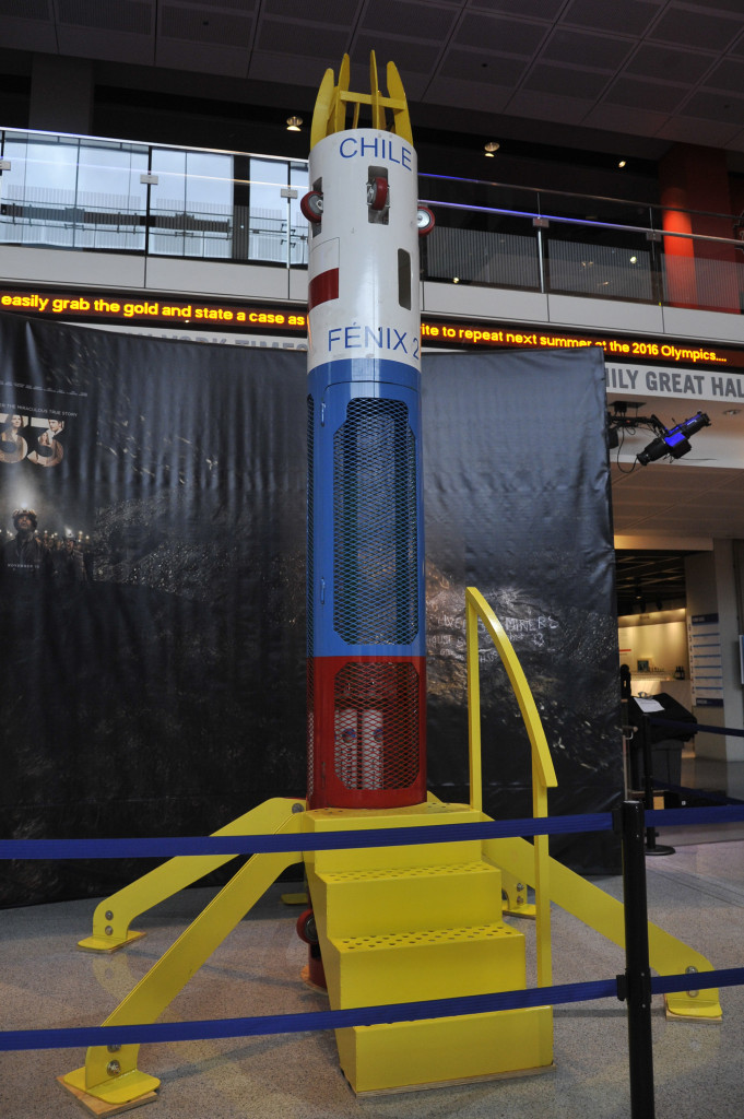 A replica of the Fénix Capsule that was built by the Layne Christensen Company - DC premiere of Warner Bros Pictures The 33
