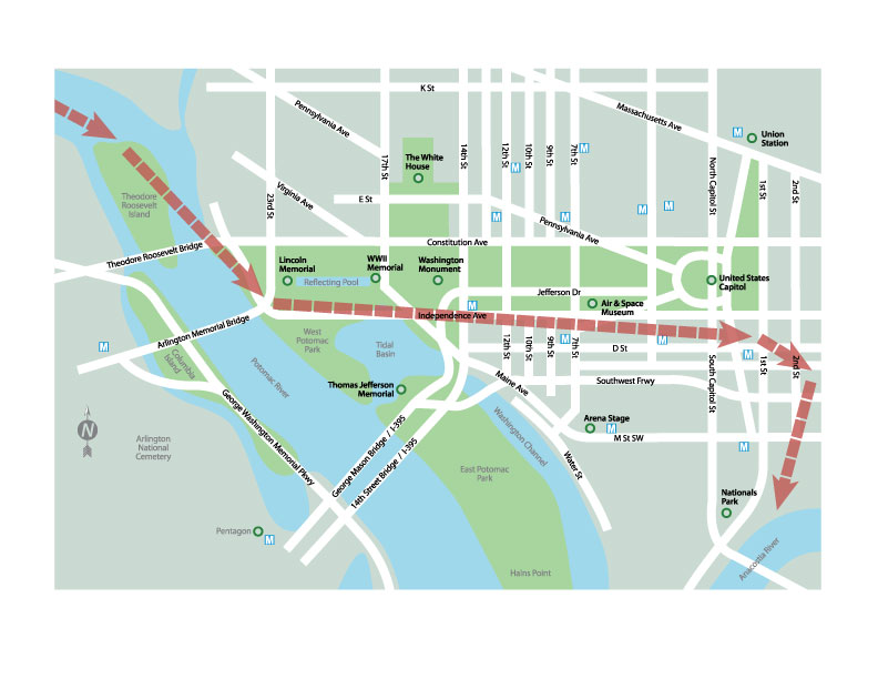 Schedule and route of Flyover