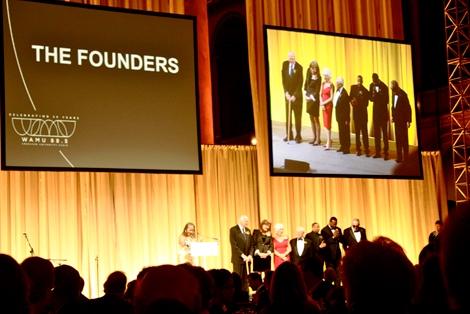 Recognizing the founders at WAMU 50th Anniversary Gala