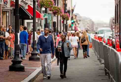 The BID has used barriers to expand pedestrian space for six events over the past few years.
