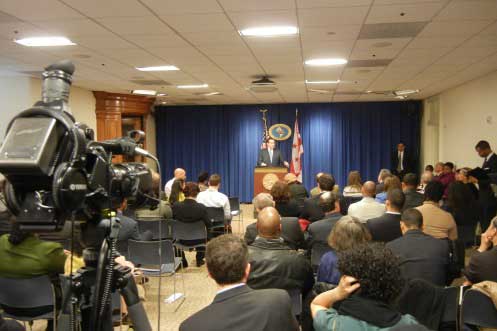 Mayor Gray at Wednesday's press conference