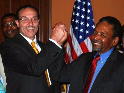 Mayor Gray and Dr. Frank Smith at ceremonies