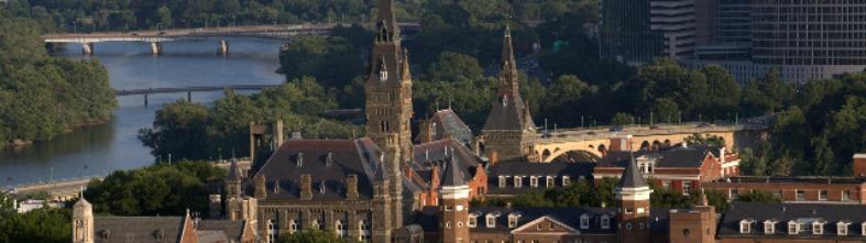 Aerial view of Georgetown University