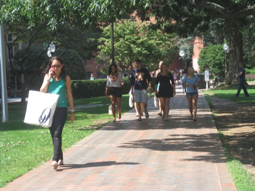 Georgetown University students on campus