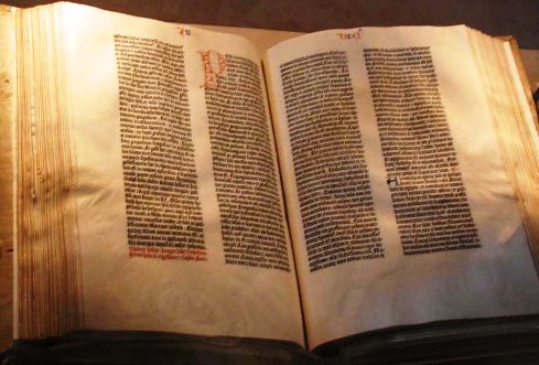 Gutenberg Bible (first printed bible) owned by the U.S. Library of Congress