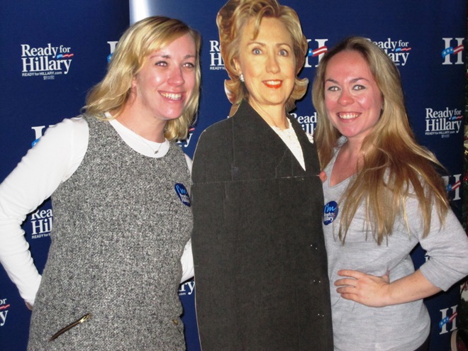 Sarah Warren, Hillary Clinton, and Cassandra Cacace – fun times