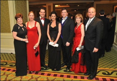 Candy Duncan (first from left), American Heart Association CEO, Nancy Brown (second from right), 2013 Chair, Matt Voorhees