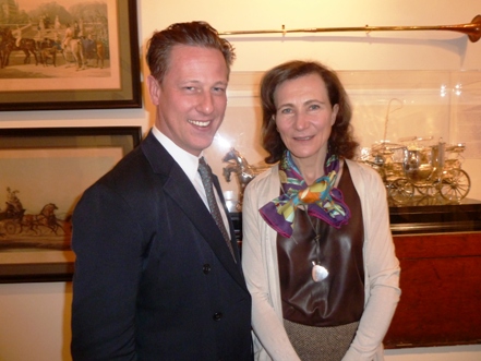 Peter Malachi, SVP of Communications for Hermes and Madame Menehould de Baudelaire, Director of of Cultural Heritage for Hermes