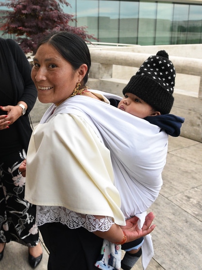 Alicia with baby at the CARE event