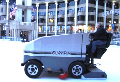 The Olympia ice refresher makes the rink ready for Washington Harbour&#039;s first skaters