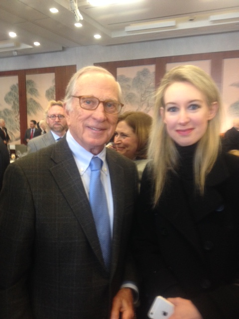 Sam Nunn and CSIS guest Elizabeth Holmes