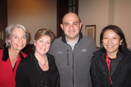 The opponents of bowling at Georgetown Park: Sue Hamilton, Diane Miller, Johnny Abedraboo and Rebecca Xie