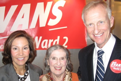 Jack Evans with wife Michele Seiver (left) and Sharon Ambrose, former councilmember from Ward 6